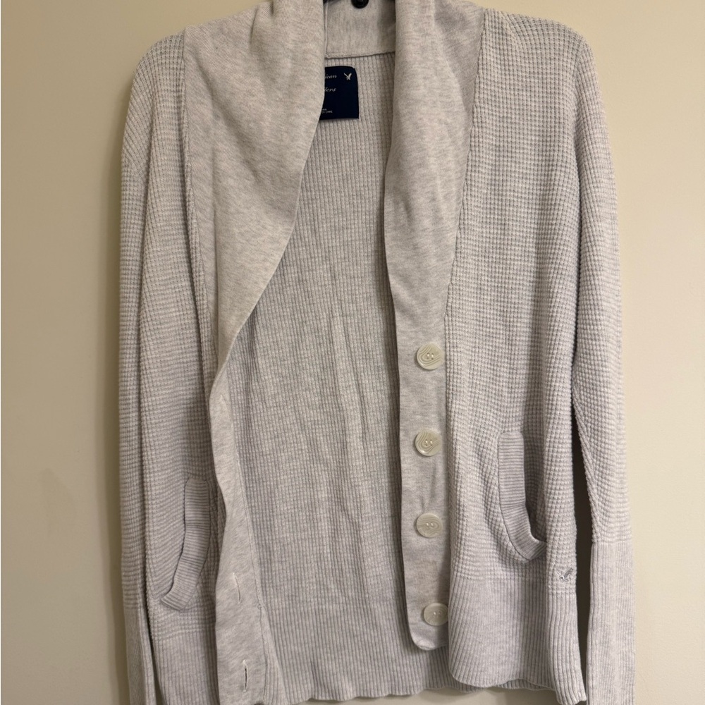 American Eagle Outfitters‎ Light Gray Cardigan